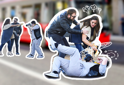 新航道V课堂：英国真人秀女星丽莎·阿普尔顿用面包棒打狗仔 霸气侧漏