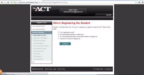ACT考试报名流程