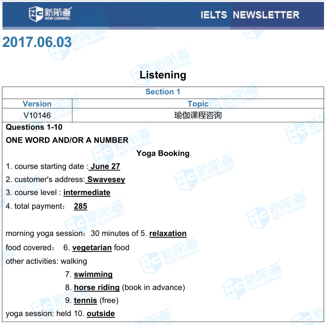 雅思6.3机经考试