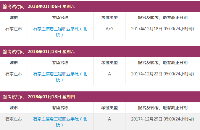 雅思考试报名时间及考点