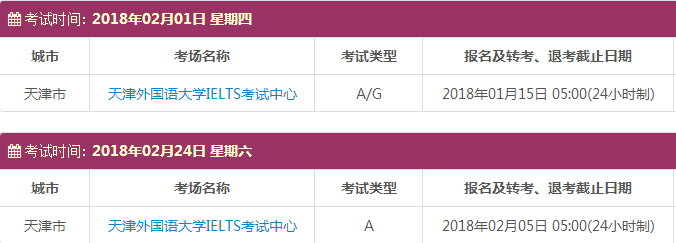 雅思考试报名时间及考点