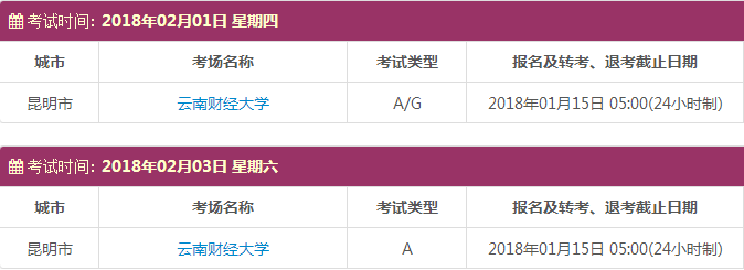 雅思考试报名时间及考点