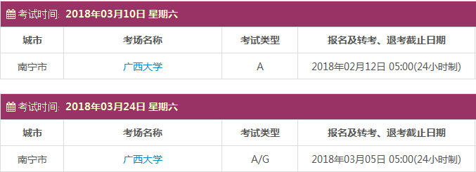 雅思考试报名时间及考点