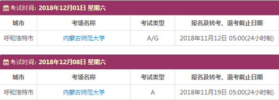 内蒙古12月雅思考试时间