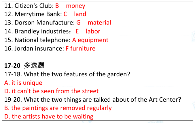 雅思考试机经