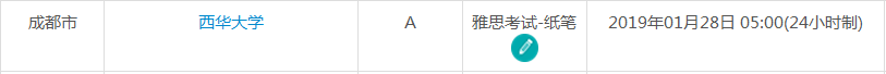2019年2月成都雅思考试时间及考点信息
