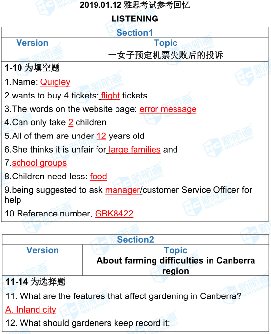 1.12雅思考试机经