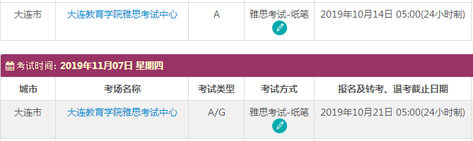 辽宁雅思考试时间及考点