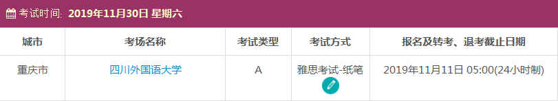 重庆雅思考试时间及考点信息