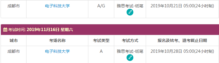 四川雅思考试时间及考点