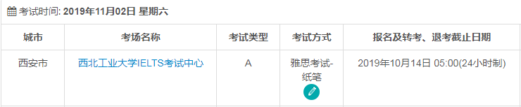 陕西雅思考试时间及考点