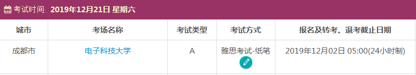 四川雅思考试时间及考点