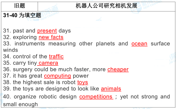 雅思考试机经