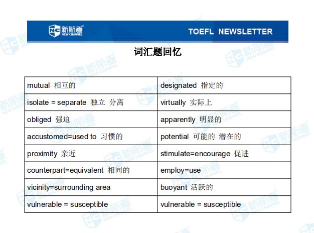 托福考试机经