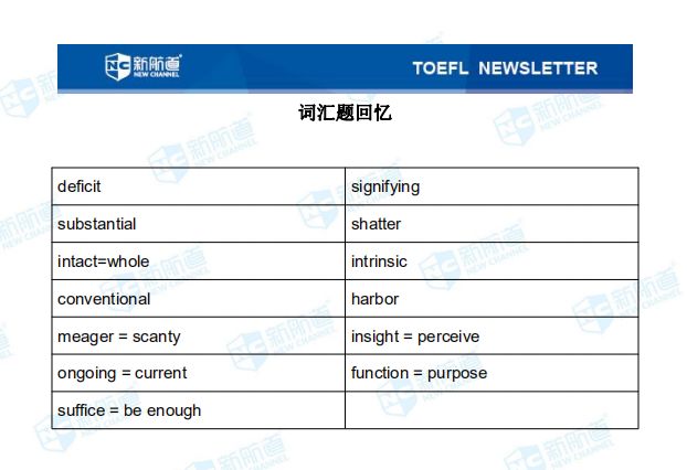 托福考试机经