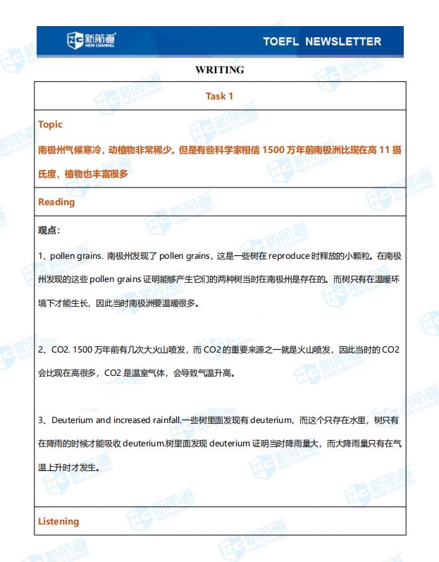 托福考试机经