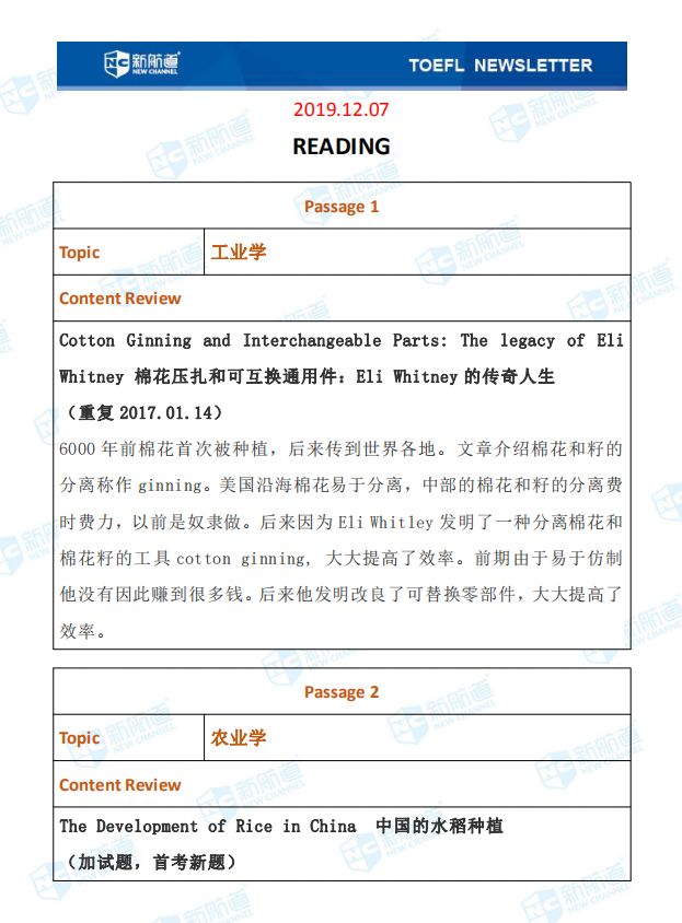 托福考试机经12.7 托福考试机经12.7