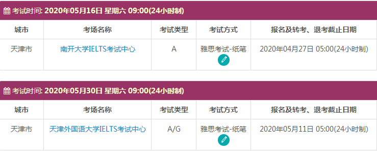5月天津雅思考试时间及考点信息