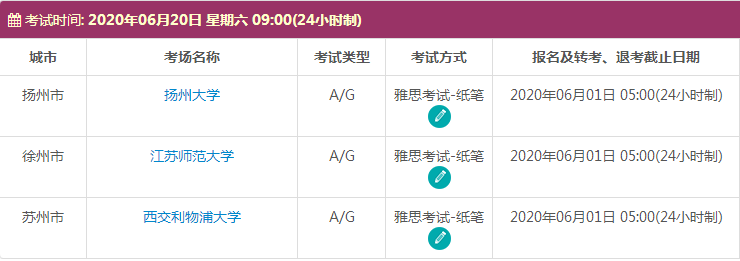 6月江苏雅思考试时间考点