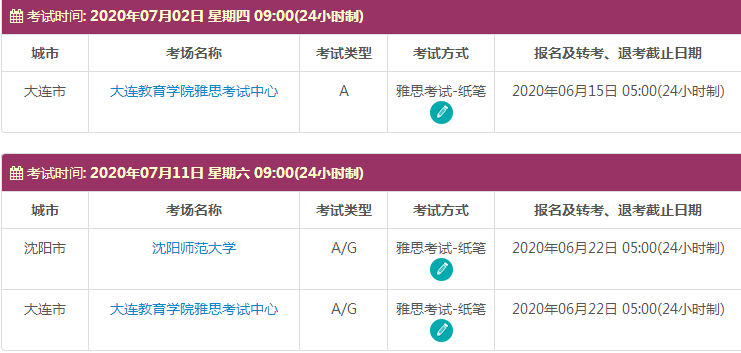 辽宁雅思2020年7月份考试时间及考点信息