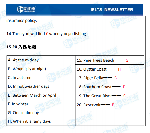 9.5雅思考试机经