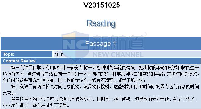 2015.10.25托福机经回忆及答案解析