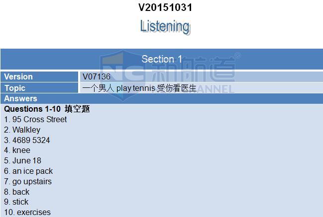 A类:2015年10月31日雅思机经回忆及真题解析