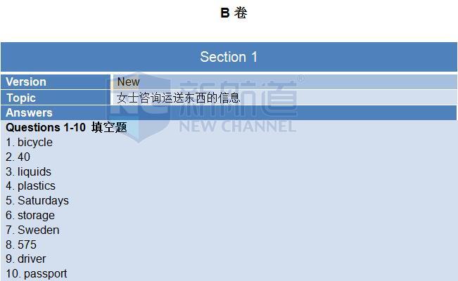 2015年11月7日雅思听力机经回忆
