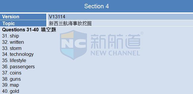 2015年11月14日雅思听力机经及答案