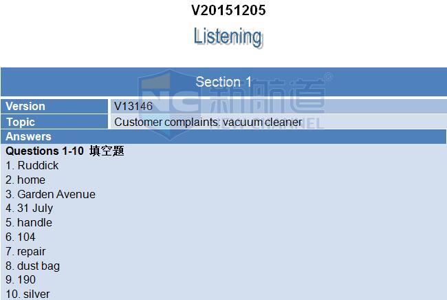 2015年12月5日雅思机经回忆及解析